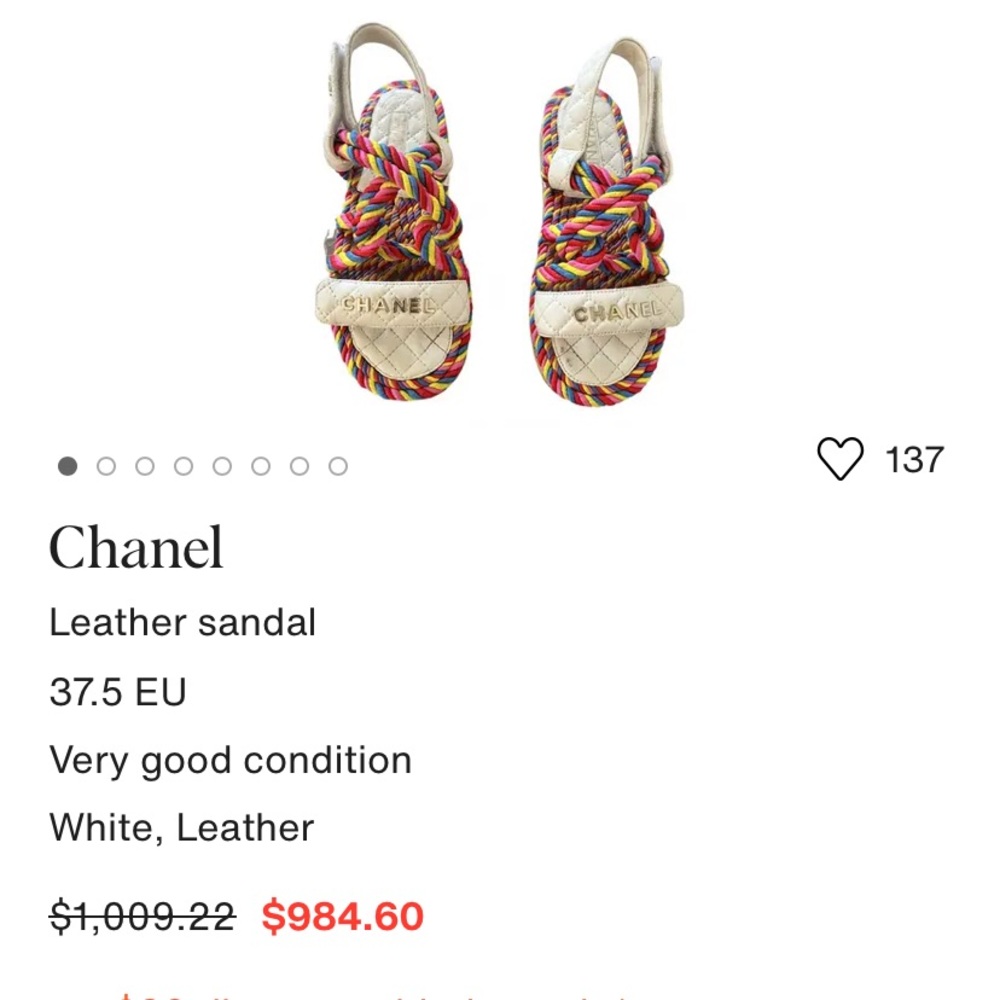 Chanel multi color sandals - Picture 3 of 3